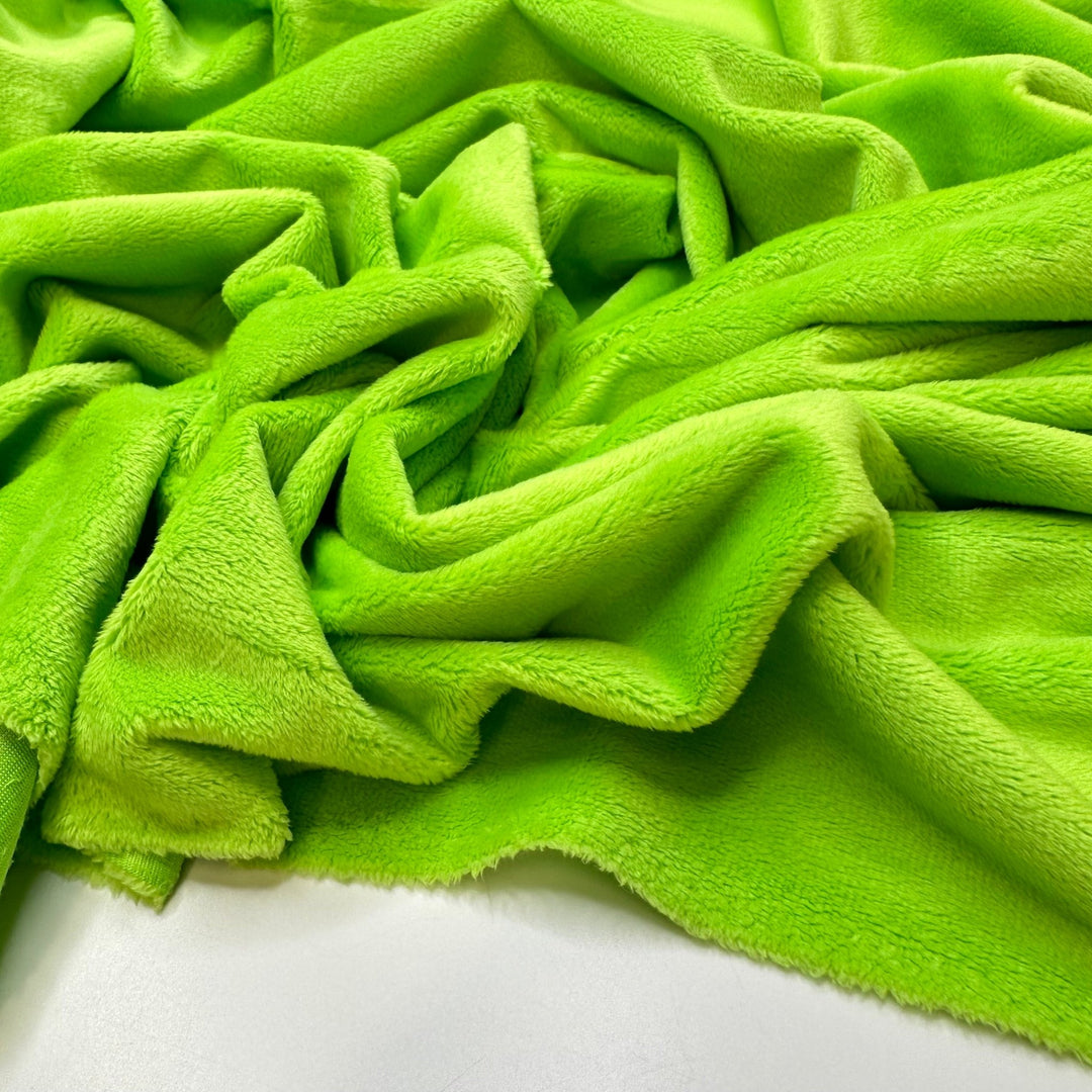 Dinosaur Costumes Ideas - Minky Polyester Blend Knit - Neon Green - 3.9M Bundle - True Deadstock fabric Fabric by private - Sustainable Textile | FABCYCLE