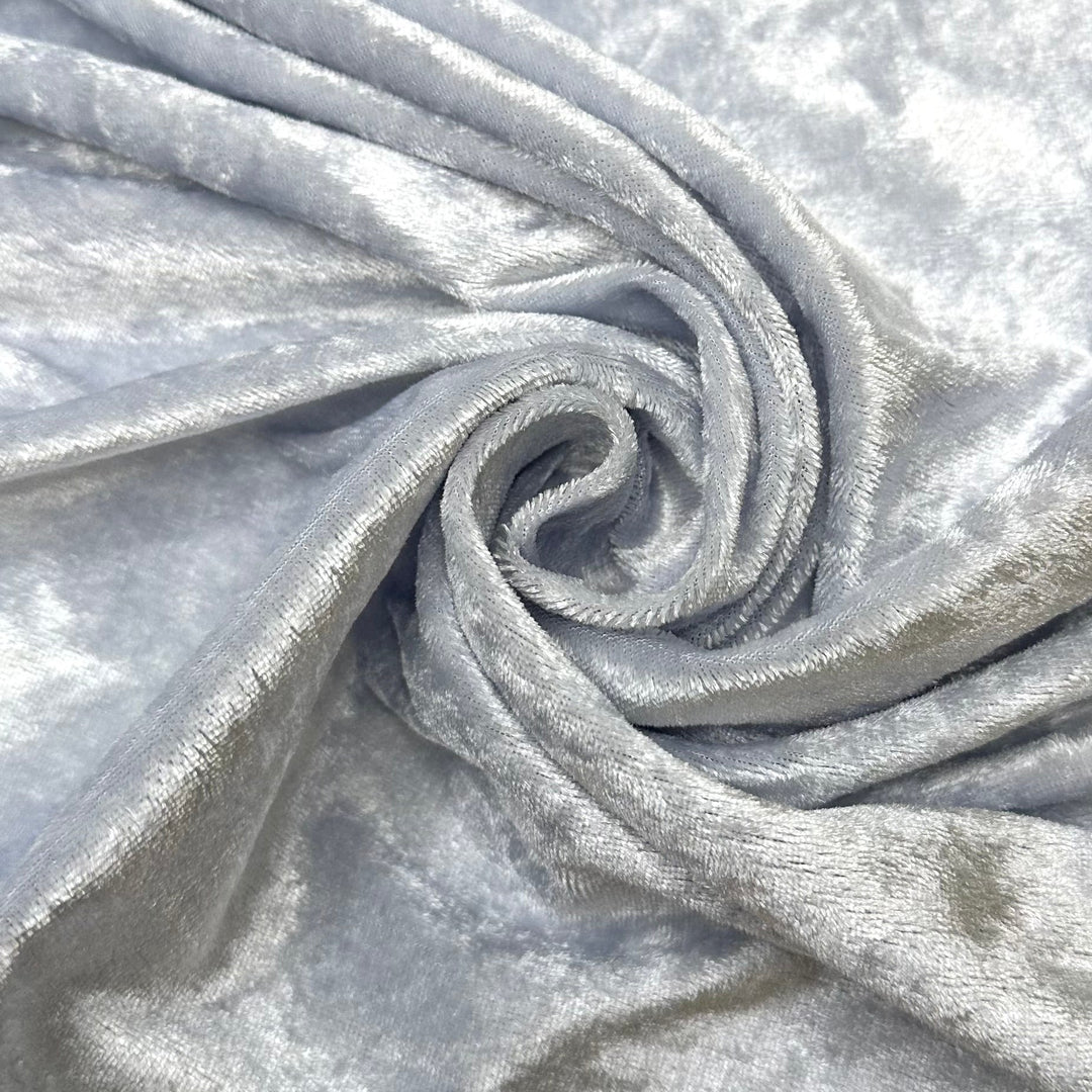 Disco Diva - Knitted Velour Polyester Blend Knit - Grey - 1.6M Bundle - True Deadstock fabric Fabric by private - Sustainable Textile | FABCYCLE