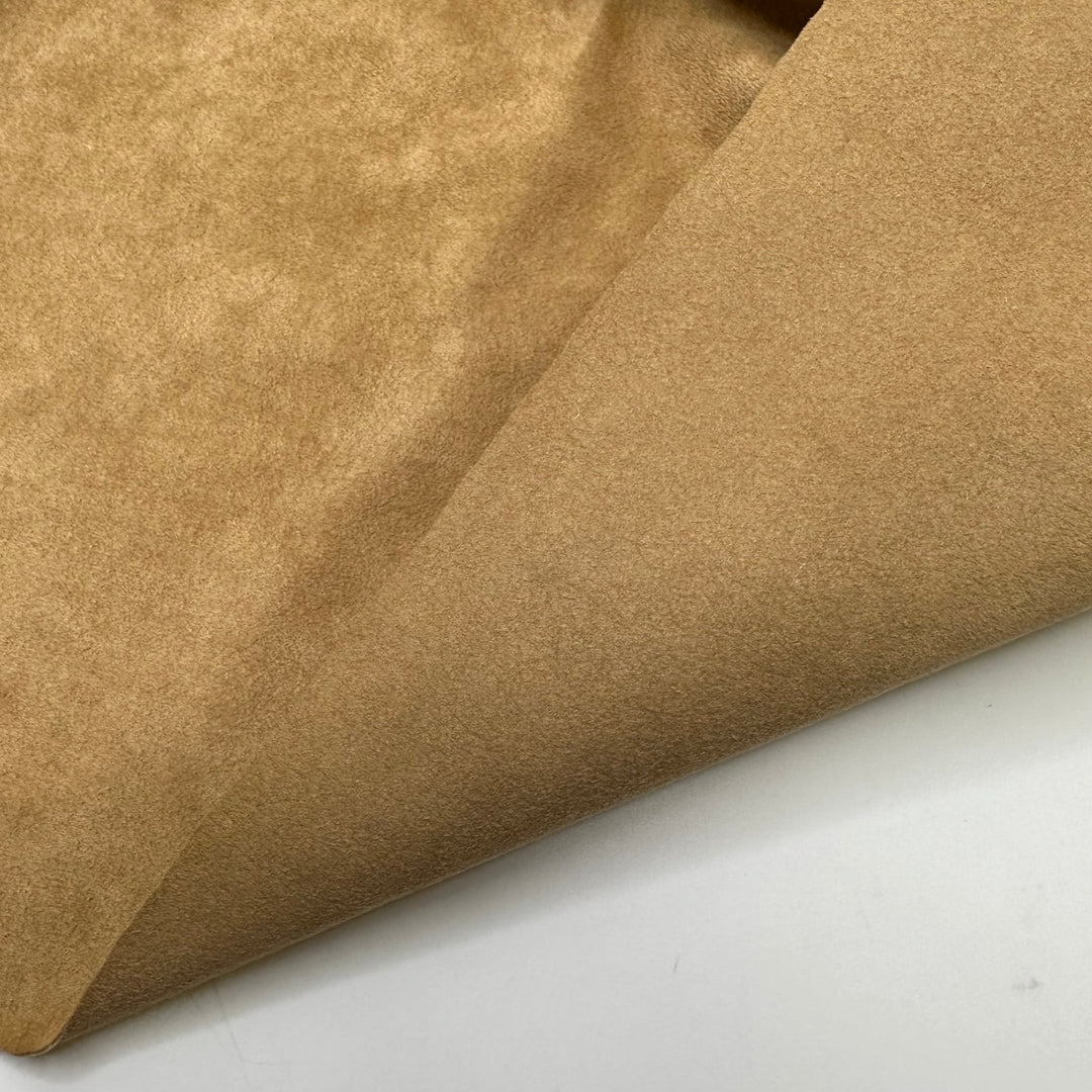 Disco Era - Faux Ultra Suede Woven - Beige - 2.2M Bundle - True Deadstock fabric Fabric by private - Sustainable Textile | FABCYCLE