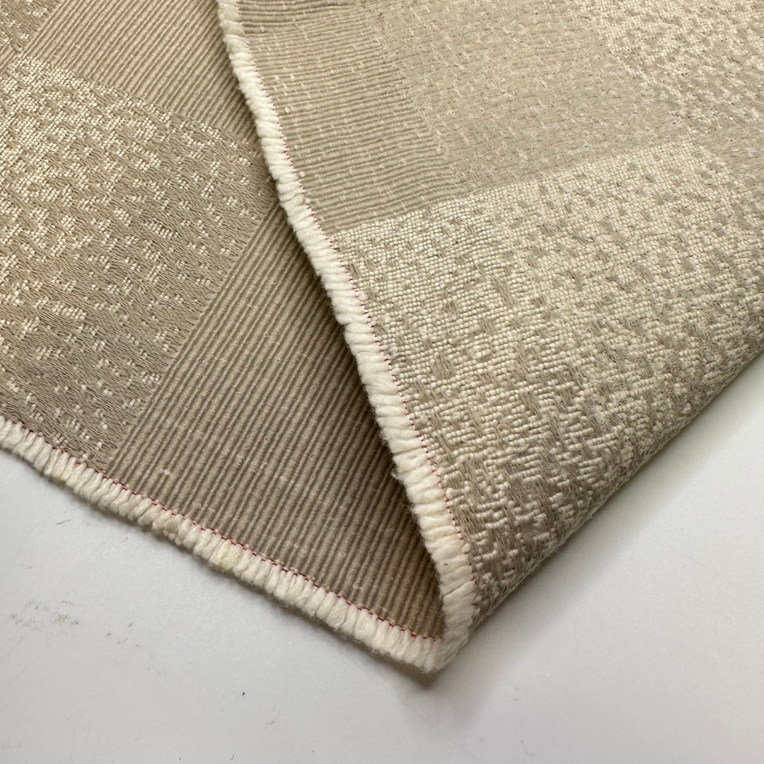 Disco Flashbacks - Vintage Cotton Blend Woven - Light Beige Geometric - 1.7M Bundle - True Deadstock fabric Fabric by private - Sustainable Textile | FABCYCLE