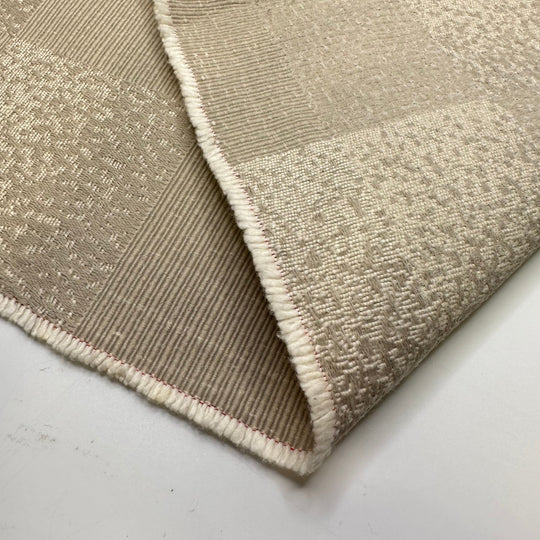 Disco Flashbacks - Vintage Cotton Blend Woven - Light Beige Geometric - 1.7M Bundle - True Deadstock fabric Fabric by private - Sustainable Textile | FABCYCLE