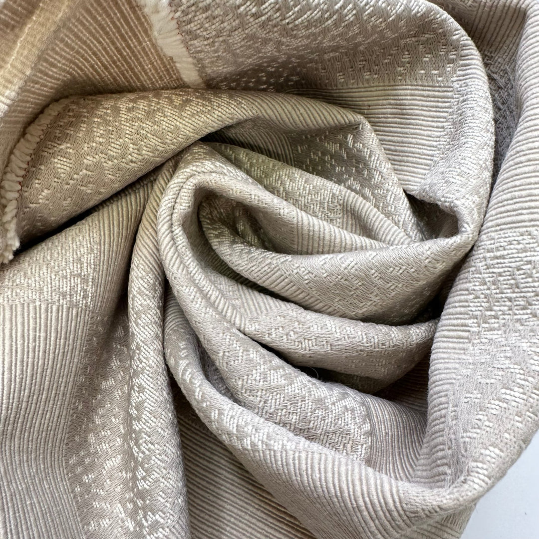 Disco Flashbacks - Vintage Cotton Blend Woven - Light Beige Geometric - 1.7M Bundle - True Deadstock fabric Fabric by private - Sustainable Textile | FABCYCLE
