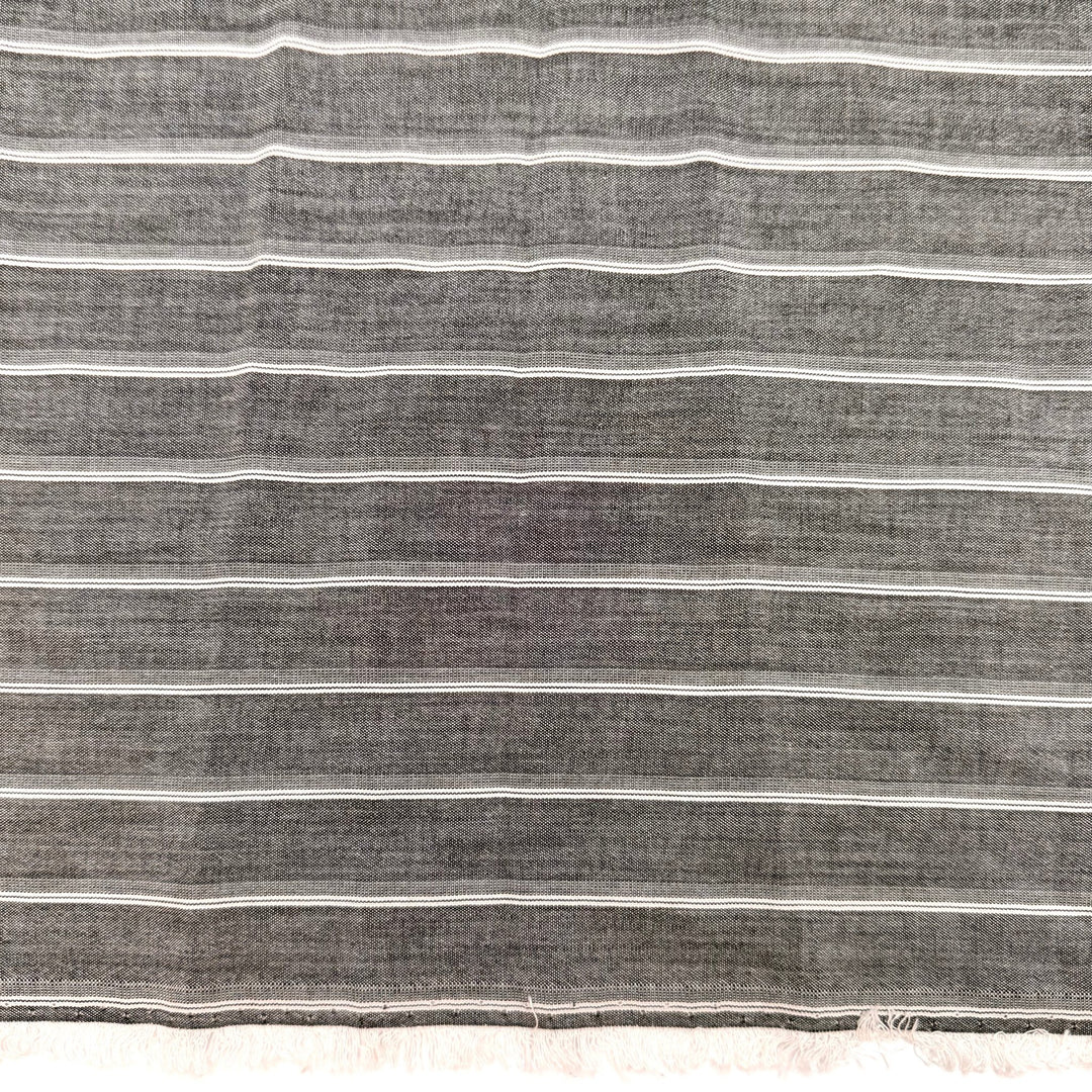 DIY Dress Code - Cotton/Poly Woven - White/Grey Pinstripe - 1.5M Bundle - True Deadstock fabric Fabric by private - Sustainable Textile | FABCYCLE