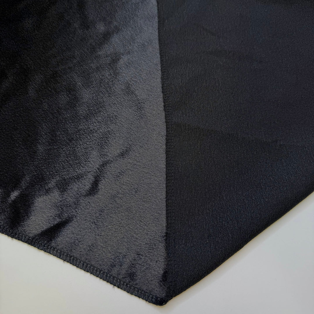 DIY Luxury - Satin Poly Woven - Black - 1.35M Bundle - True Deadstock fabric Fabric by private - Sustainable Textile | FABCYCLE