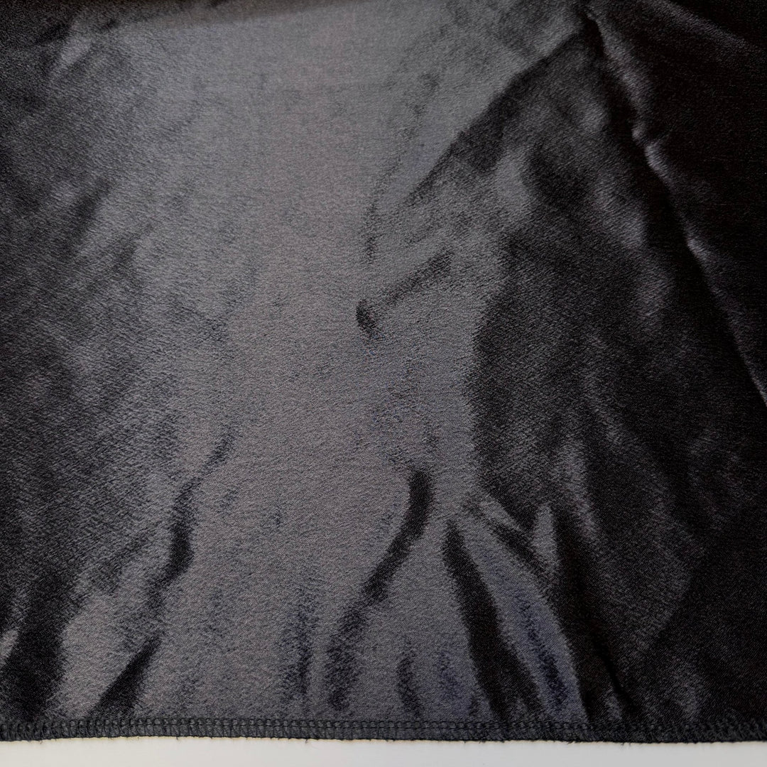 DIY Luxury - Satin Poly Woven - Black - 1.35M Bundle - True Deadstock fabric Fabric by private - Sustainable Textile | FABCYCLE
