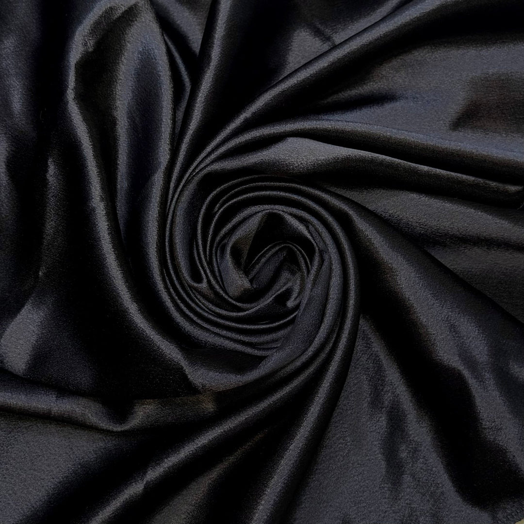 DIY Luxury - Satin Poly Woven - Black - 1.35M Bundle - True Deadstock fabric Fabric by private - Sustainable Textile | FABCYCLE