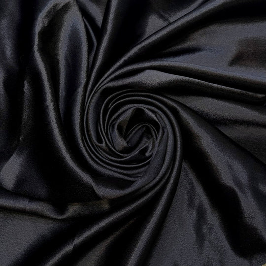 DIY Luxury - Satin Poly Woven - Black - 1.35M Bundle - True Deadstock fabric Fabric by private - Sustainable Textile | FABCYCLE