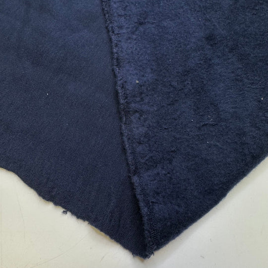Doctor Jones - Jersey Fleece Cotton/Bamboo Knit - Navy - 3.15M Bundle - True Deadstock fabric Fabric by private - Sustainable Textile | FABCYCLE