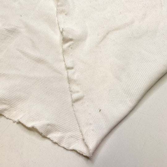 Doing My Math Wrong - Rib Knit Cotton Blend Knit - White - 1.95M Bundle - True Deadstock fabric Fabric by private - Sustainable Textile | FABCYCLE