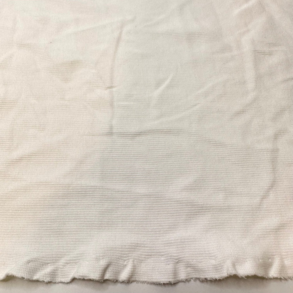 Doing My Math Wrong - Rib Knit Cotton Blend Knit - White - 1.95M Bundle - True Deadstock fabric Fabric by private - Sustainable Textile | FABCYCLE