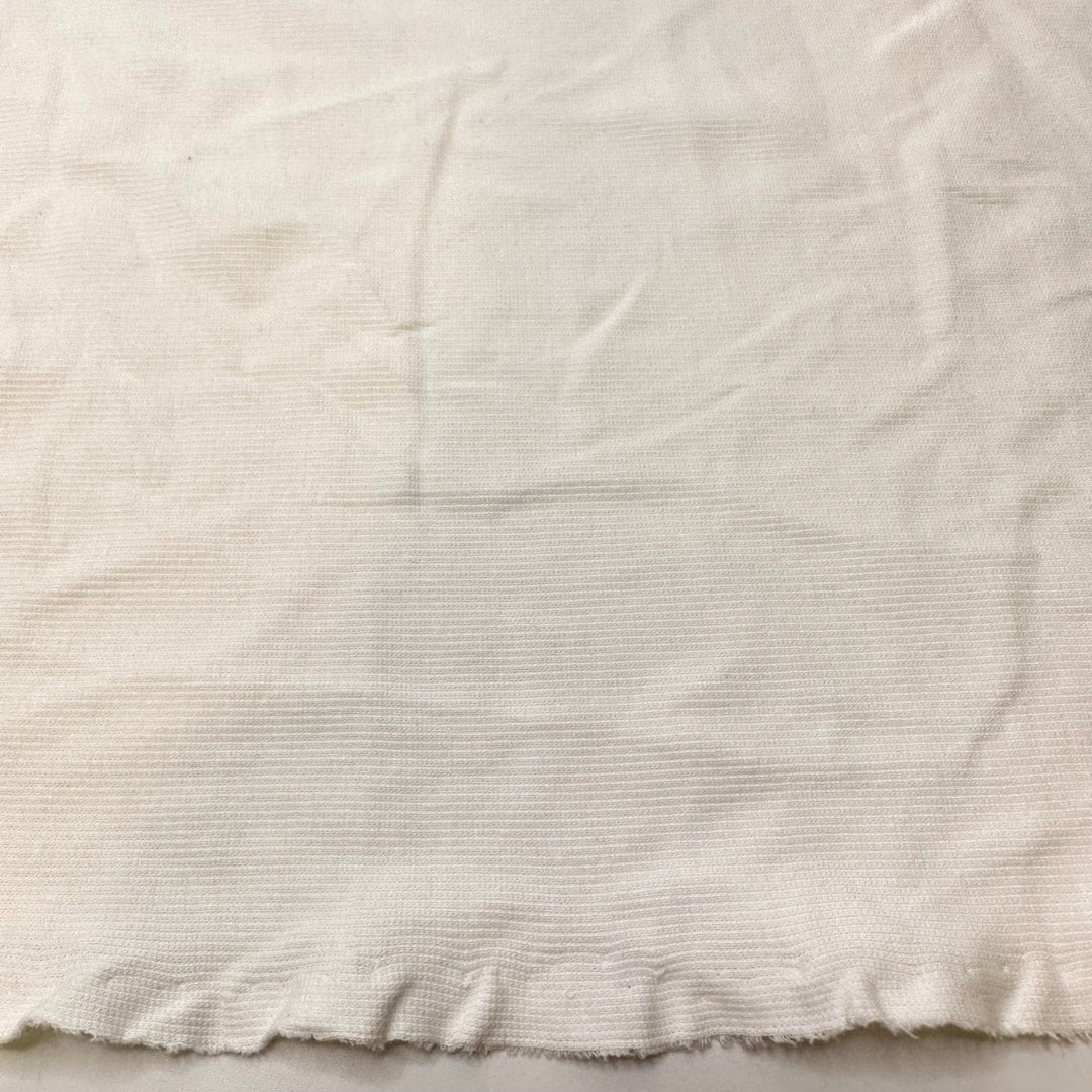 Doing My Math Wrong - Rib Knit Cotton Blend Knit - White - 1.95M Bundle - True Deadstock fabric Fabric by private - Sustainable Textile | FABCYCLE