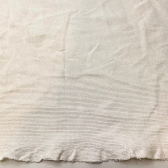 Doing My Math Wrong - Rib Knit Cotton Blend Knit - White - 1.95M Bundle - True Deadstock fabric Fabric by private - Sustainable Textile | FABCYCLE