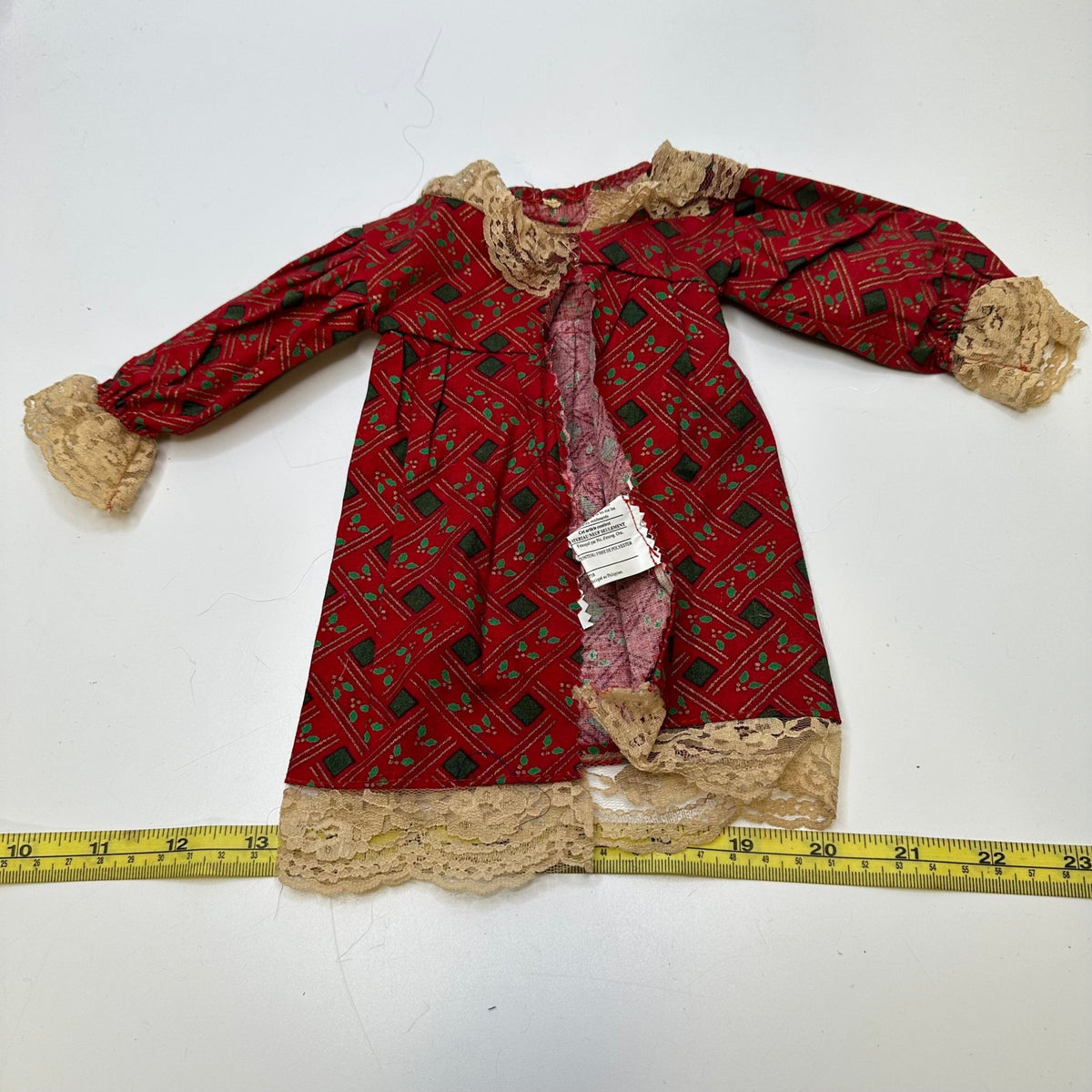 Doll Dress Accessories - Beige/Red - Individual - True Deadstock supplies Fabric by private - Sustainable Textile | FABCYCLE