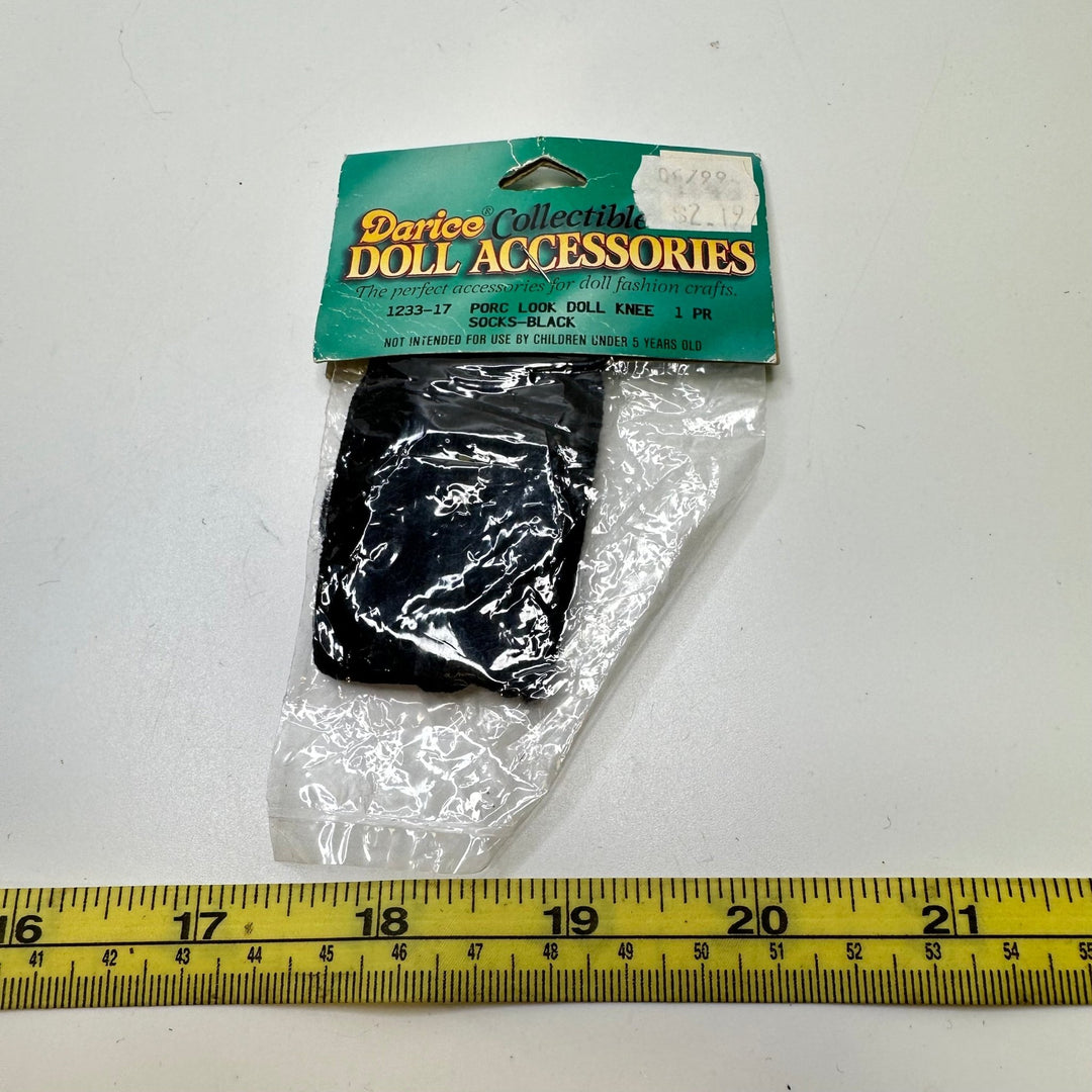 Doll Knee Socks Accessories - Black - Individual - True Deadstock supplies Fabric by private - Sustainable Textile | FABCYCLE