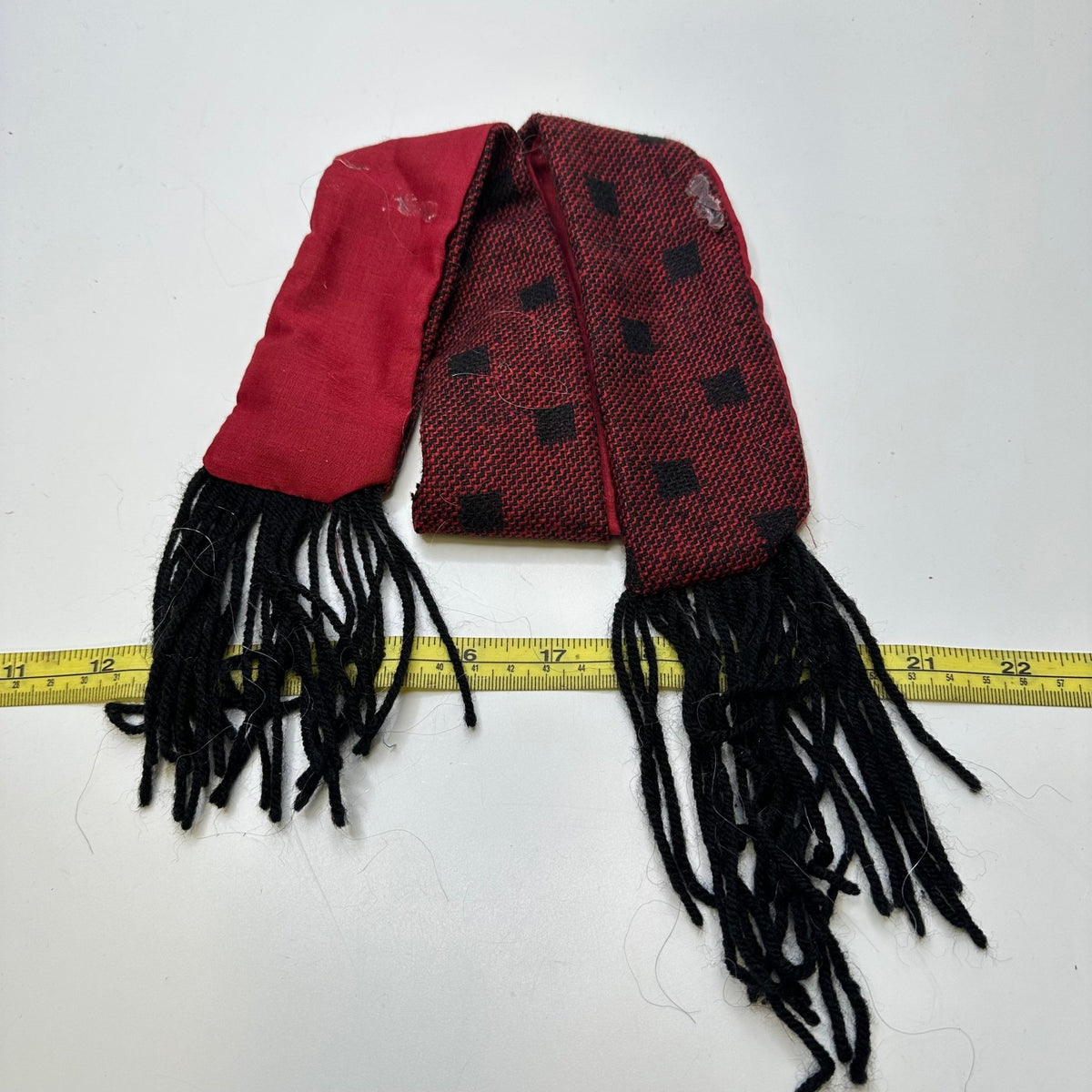Doll Scarf Accessories - Black/Burgundy - Individual - True Deadstock supplies Fabric by private - Sustainable Textile | FABCYCLE