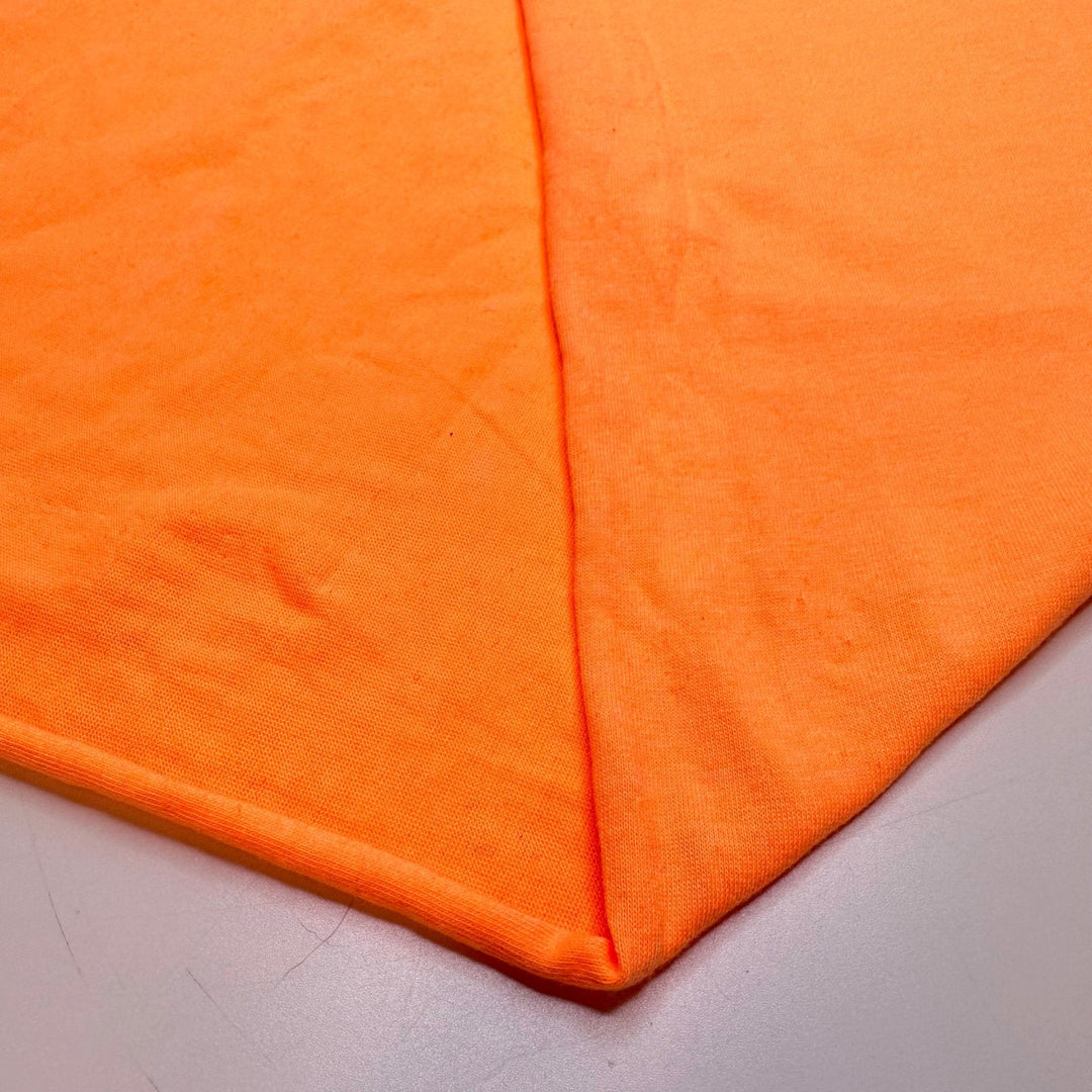 Dont Miss Me - Jersey Cotton Blend Knit - Neon Light Orange - 1.1M Bundle - True Deadstock fabric Fabric by private - Sustainable Textile | FABCYCLE