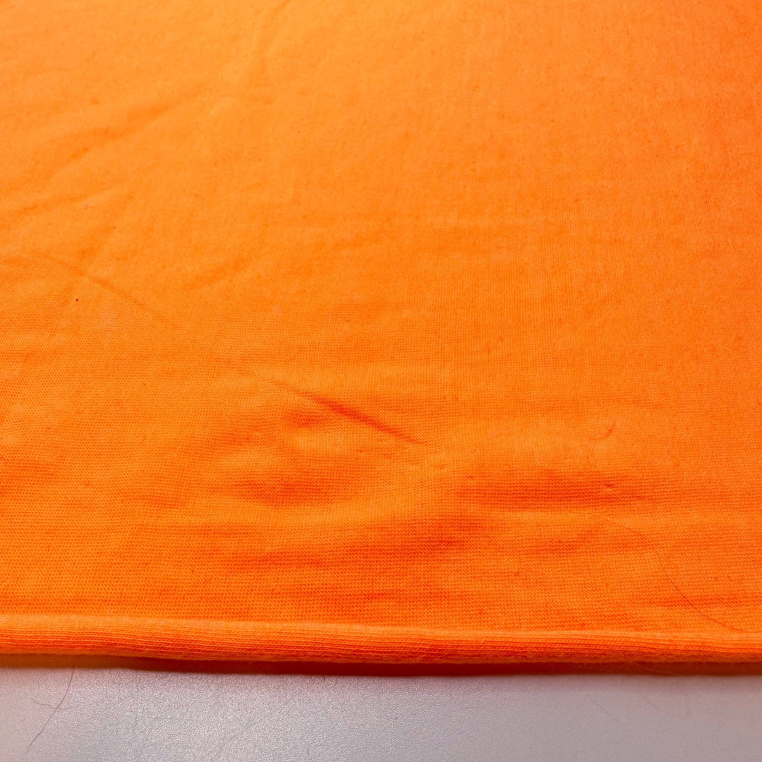 Dont Miss Me - Jersey Cotton Blend Knit - Neon Light Orange - 1.1M Bundle - True Deadstock fabric Fabric by private - Sustainable Textile | FABCYCLE