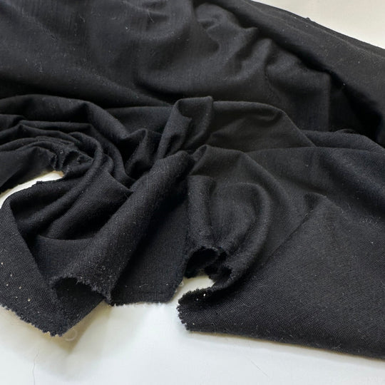 Double Down - Jersey Merino Wool Knit - Black - Bundles - True Deadstock fabric Fabric by private - Sustainable Textile | FABCYCLE