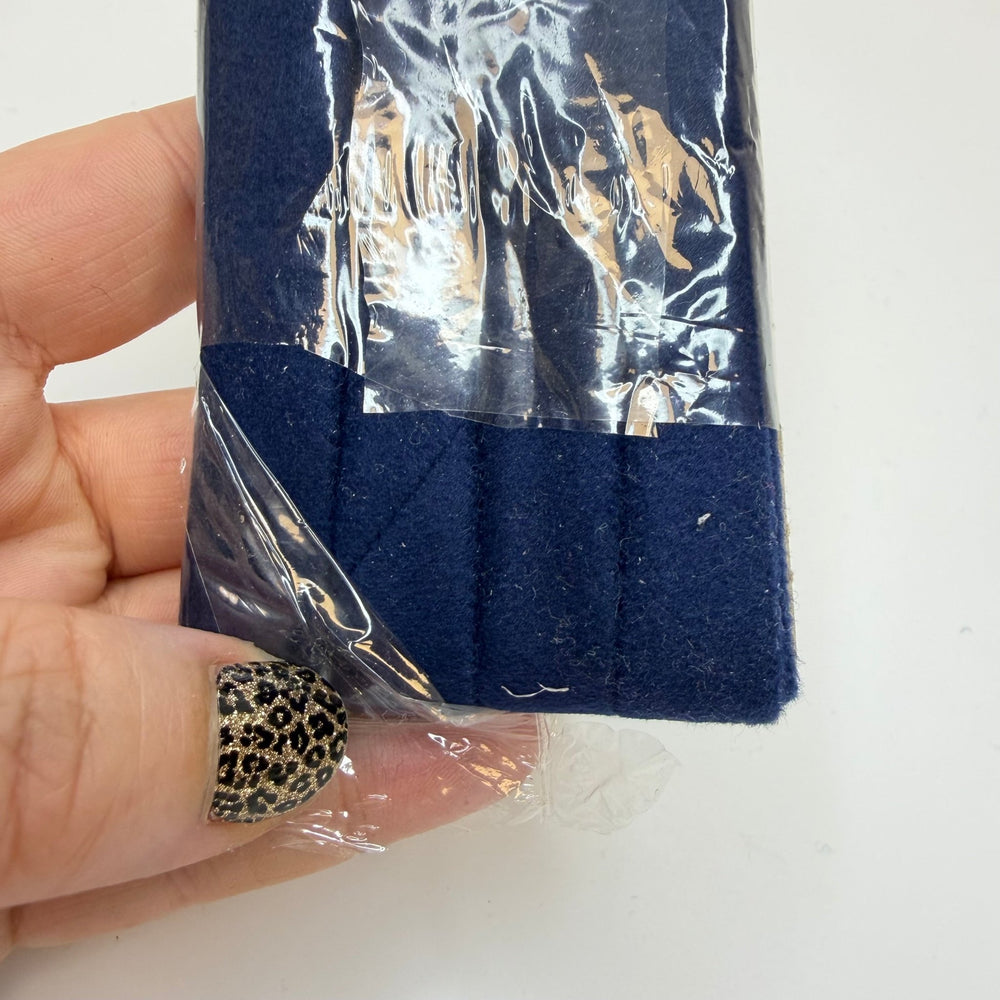 ½" Double Fold Knit Wrights Bias Tape - Dark Navy - 2.75M Package - True Deadstock supplies Fabric by private - Sustainable Textile | FABCYCLE