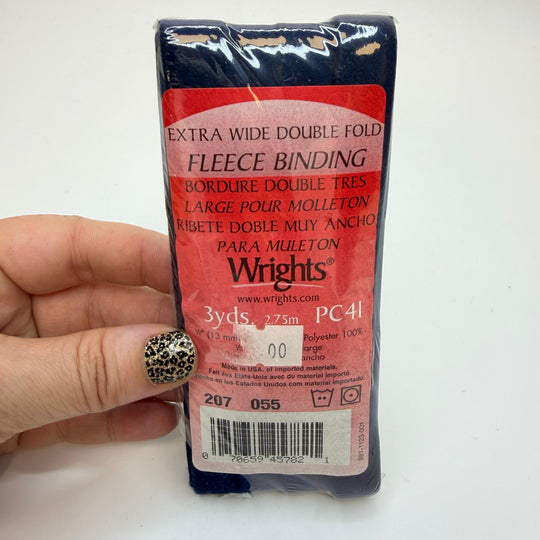 ½" Double Fold Knit Wrights Bias Tape - Dark Navy - 2.75M Package - True Deadstock supplies Fabric by private - Sustainable Textile | FABCYCLE