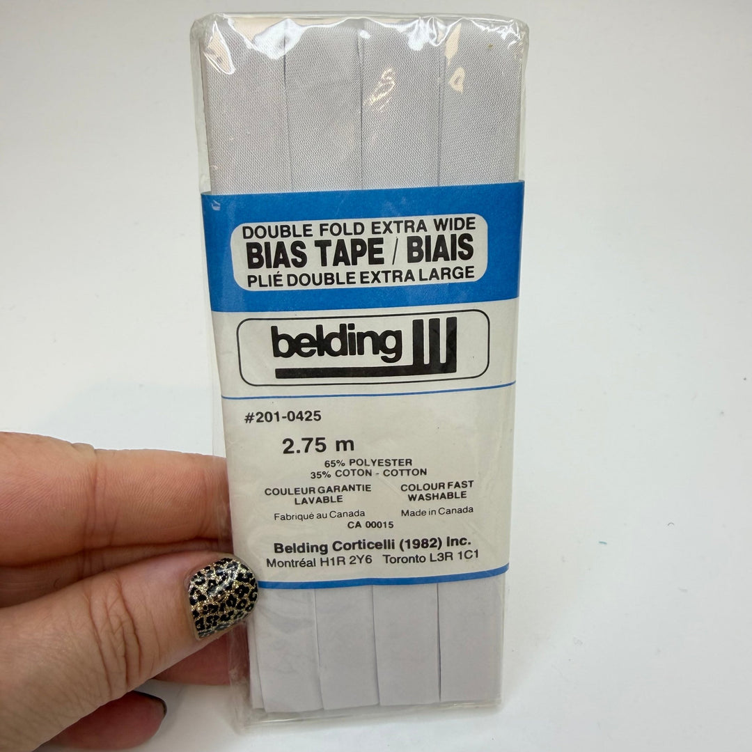 ½" Double Fold Woven Belding Bias Tape - White - 2.75M Package - True Deadstock supplies Fabric by private - Sustainable Textile | FABCYCLE