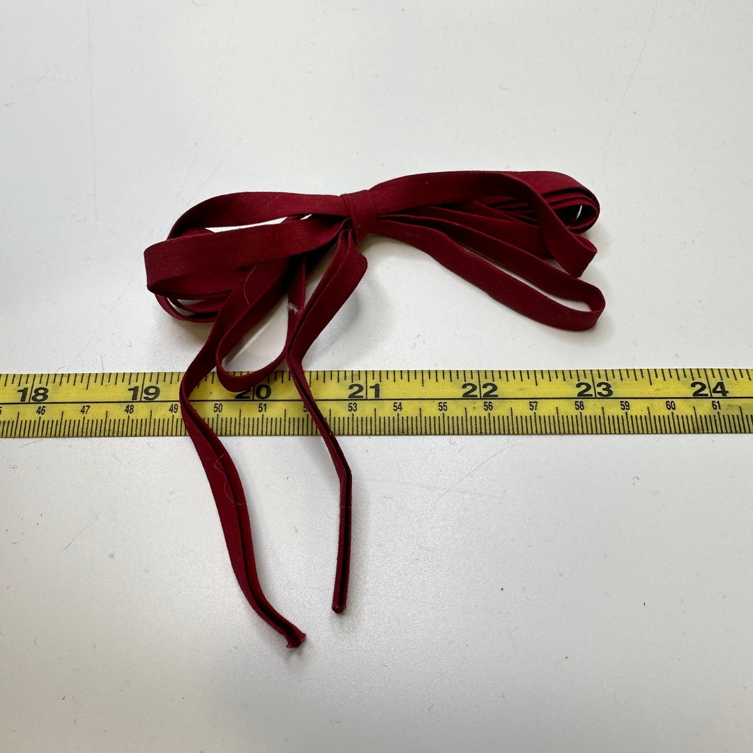 ¼" Double Fold Woven Bias Tape - Burgundy - 1.3M Bundle - True Deadstock supplies Fabric by private - Sustainable Textile | FABCYCLE