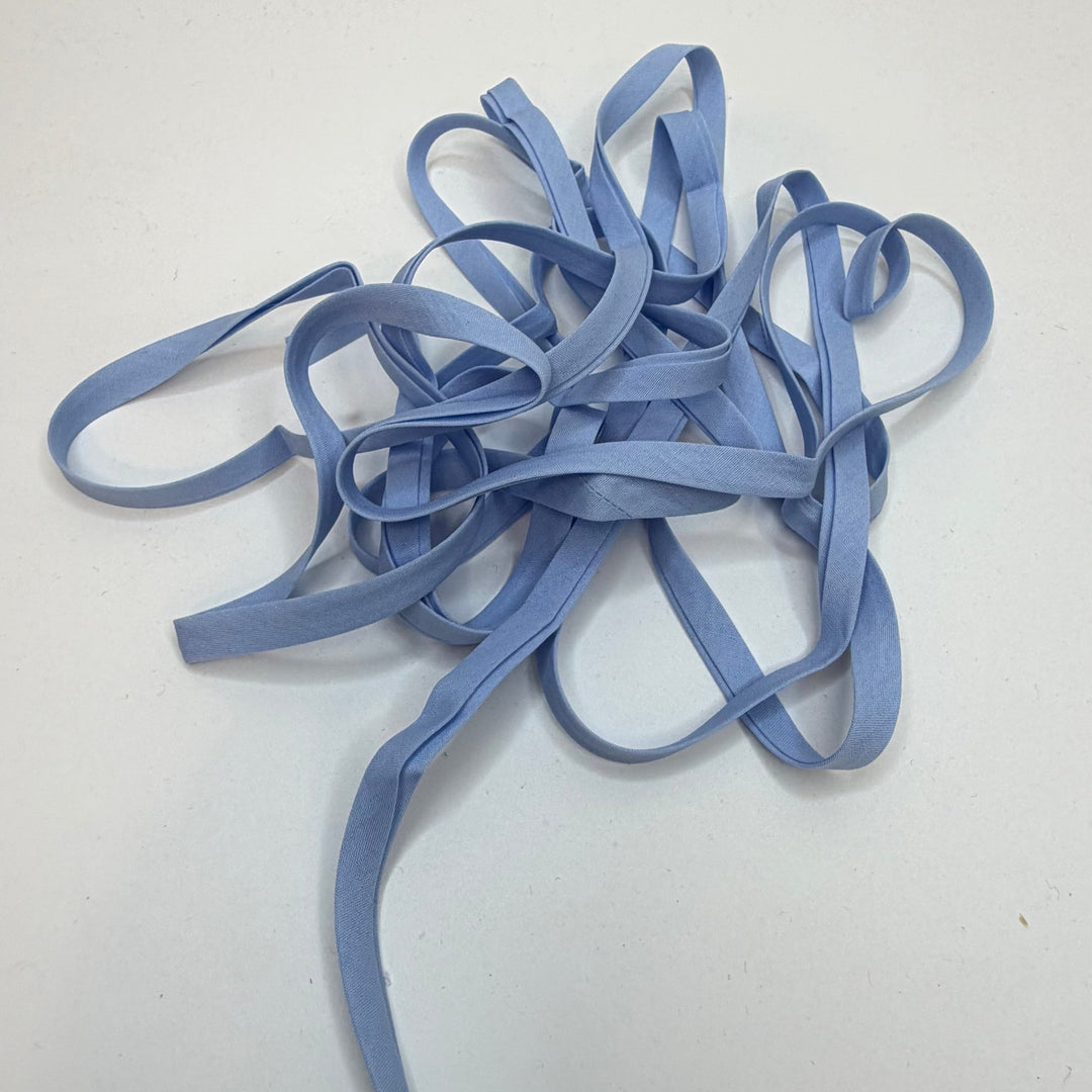 ¼" Double Fold Woven Bias Tape - Light Blue - 3M Bundle - True Deadstock supplies Fabric by private - Sustainable Textile | FABCYCLE