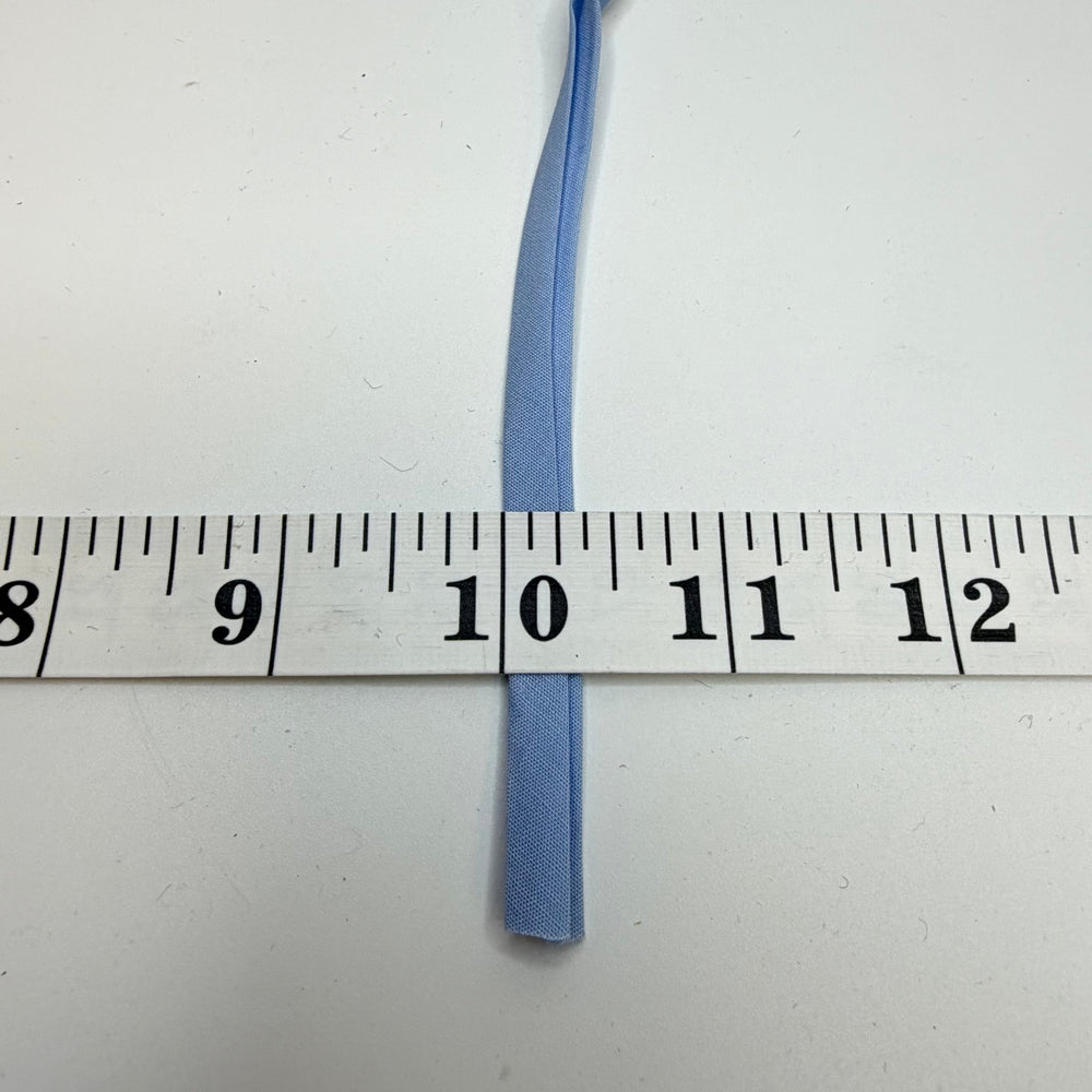 ¼" Double Fold Woven Bias Tape - Light Blue - 3M Bundle - True Deadstock supplies Fabric by private - Sustainable Textile | FABCYCLE