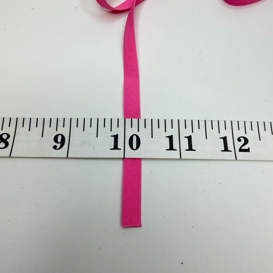 ¼" Double Fold Woven Bias Tape - Pink - 3M Bundle - True Deadstock supplies Fabric by private - Sustainable Textile | FABCYCLE