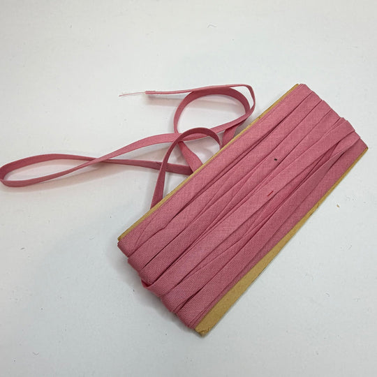 ¼" Double Fold Woven Bias Tape - Pink - 5.5M Bundle - True Deadstock supplies Fabric by private - Sustainable Textile | FABCYCLE
