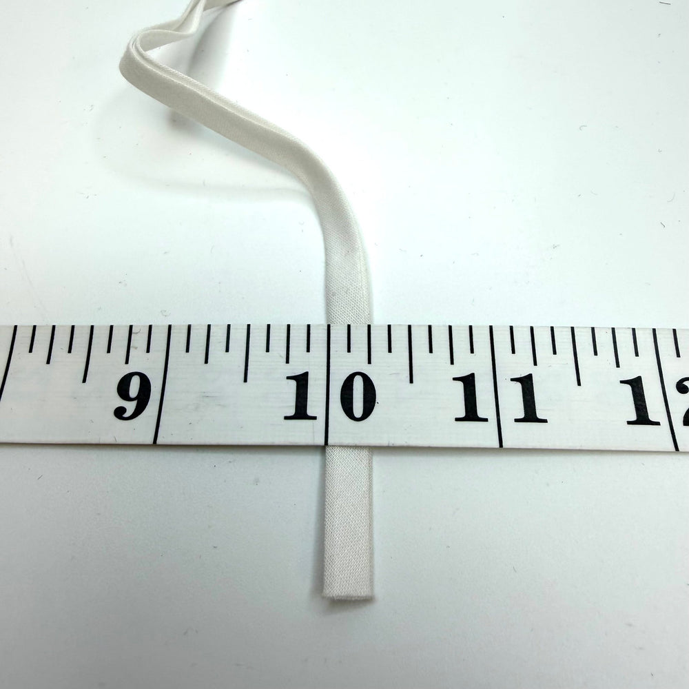 ¼" Double Fold Woven Bias Tape - White - 2.75M Bundle - True Deadstock supplies Fabric by private - Sustainable Textile | FABCYCLE