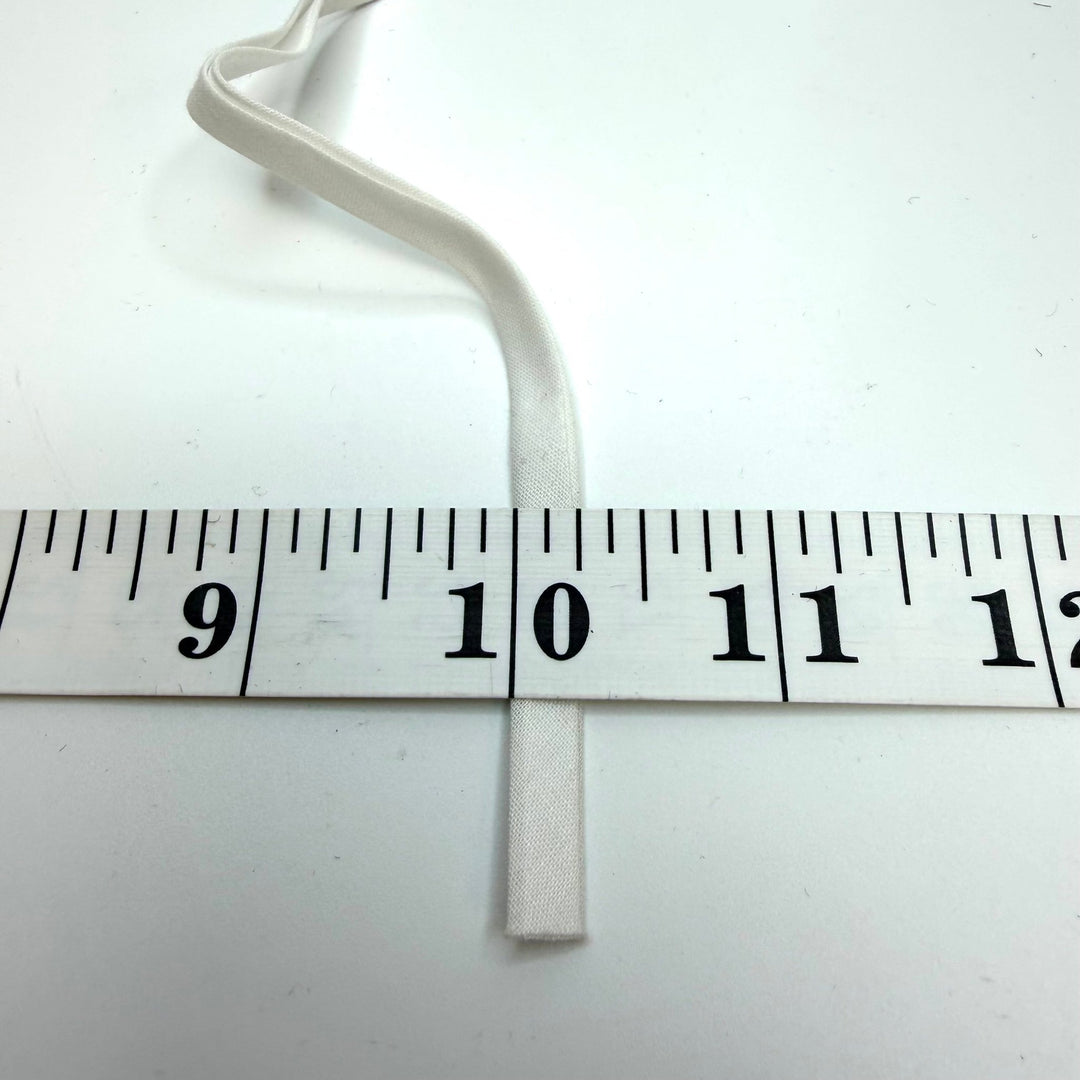 ¼" Double Fold Woven Bias Tape - White - 2.75M Bundle - True Deadstock supplies Fabric by private - Sustainable Textile | FABCYCLE