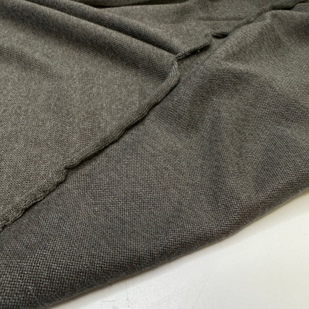 Down To Earth - Sweater Knit Rayon/Cotton Knit - Dark Grey - 2M Bundle - True Deadstock fabric Fabric by private - Sustainable Textile | FABCYCLE