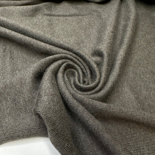 Down To Earth - Sweater Knit Rayon/Cotton Knit - Dark Grey - 2M Bundle - True Deadstock fabric Fabric by private - Sustainable Textile | FABCYCLE