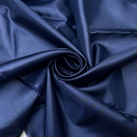 Down With The Blues - Sateen Poly Woven - Navy - Bundles - True Deadstock fabric Fabric by private - Sustainable Textile | FABCYCLE