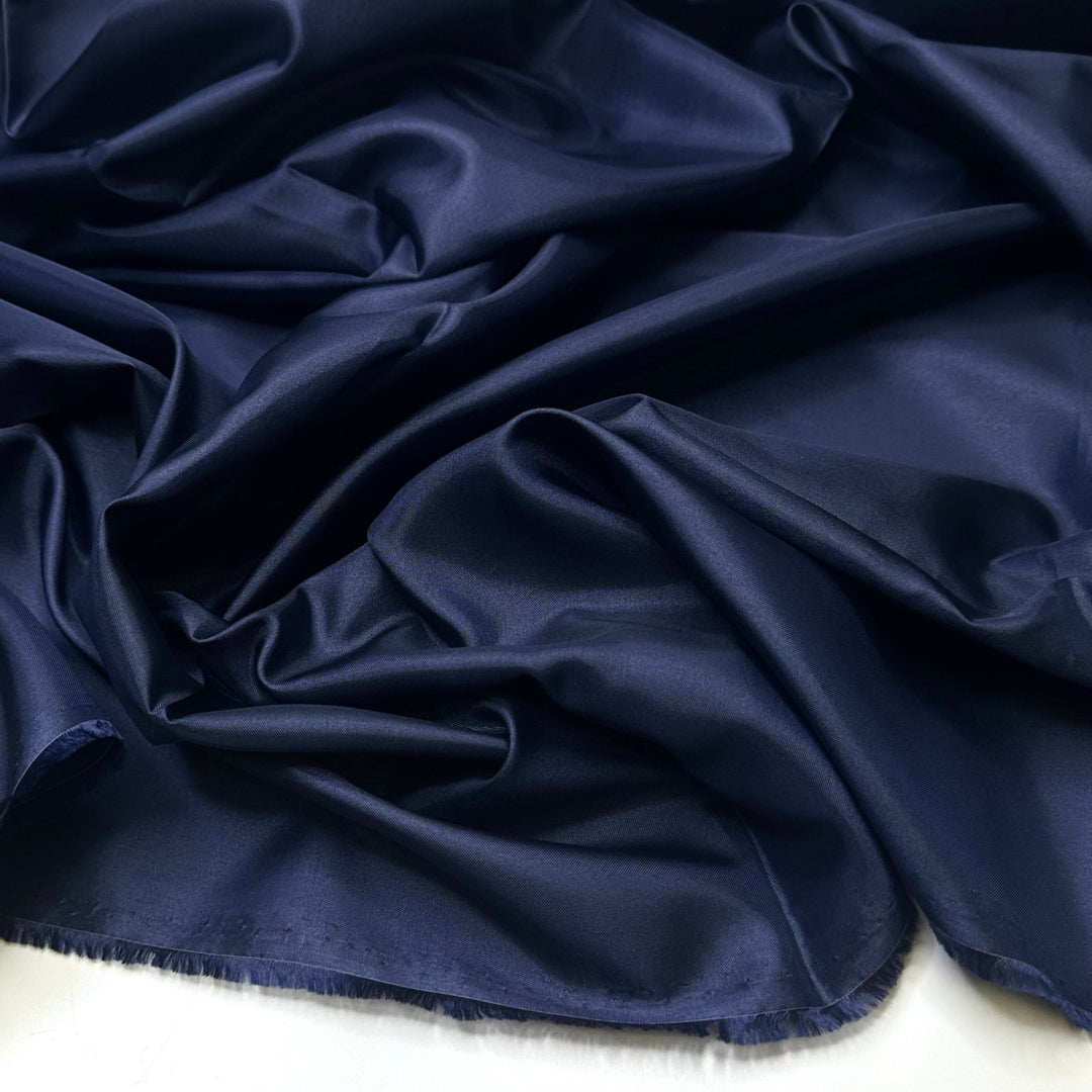 Down With The Blues - Sateen Poly Woven - Navy - Bundles - True Deadstock fabric Fabric by private - Sustainable Textile | FABCYCLE