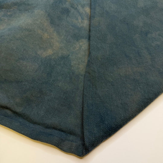 Downpour - Natural Dyed Denim Cotton Woven - Green/Beige Tie Dye Like - Bundles - True Deadstock fabric Fabric by private - Sustainable Textile | FABCYCLE