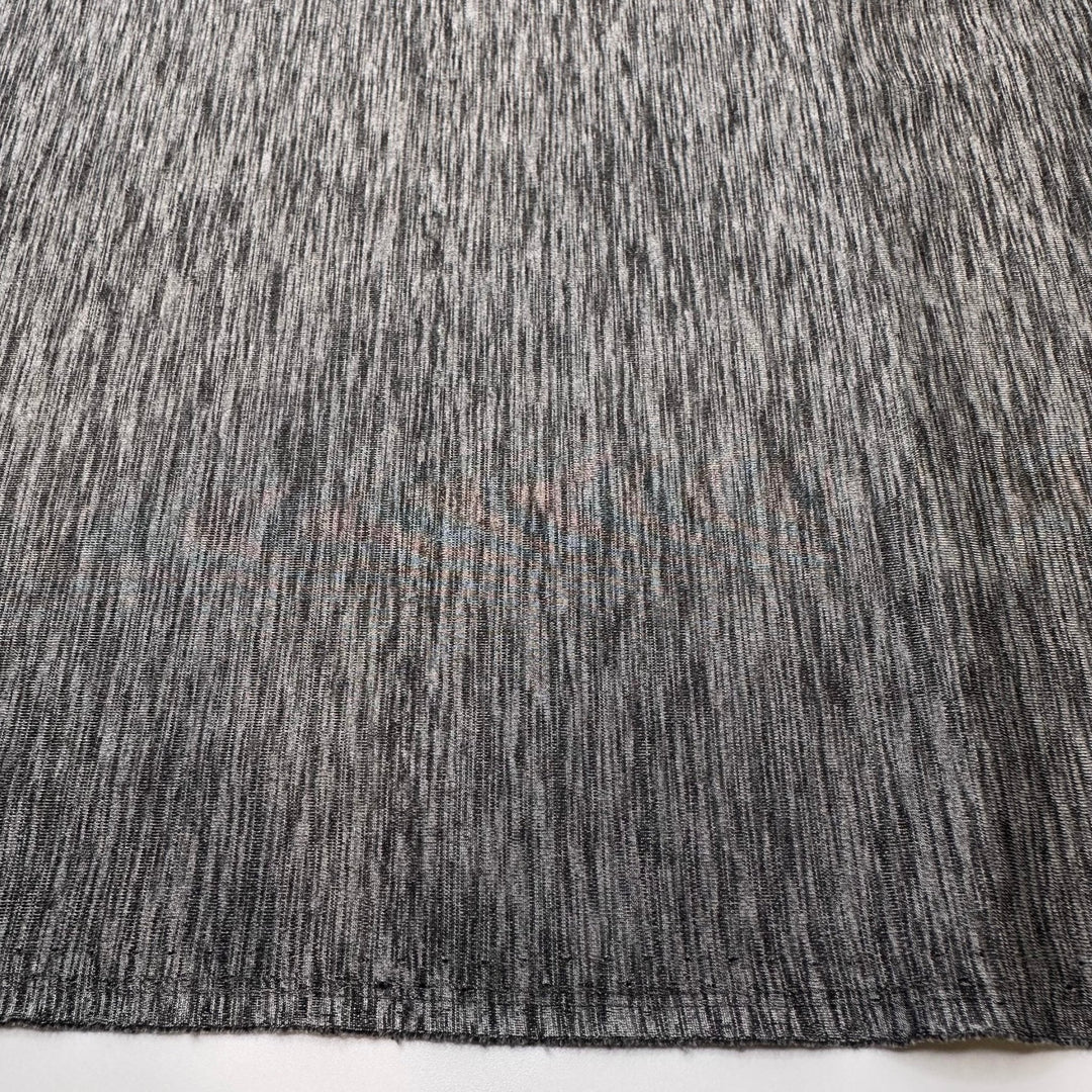 Downy Woodpecker - Fused Double Sport Knit Poly Knit - Black/Grey Heathered - 1M Bundle - True Deadstock fabric Fabric by private - Sustainable Textile | FABCYCLE