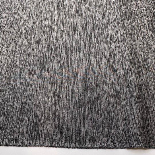 Downy Woodpecker - Fused Double Sport Knit Poly Knit - Black/Grey Heathered - 1M Bundle - True Deadstock fabric Fabric by private - Sustainable Textile | FABCYCLE