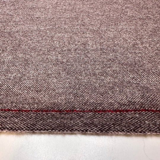 Dr Watson - Herringbone Wool Woven - Light Brown - 3.35M Bundle - True Deadstock fabric Fabric by private - Sustainable Textile | FABCYCLE