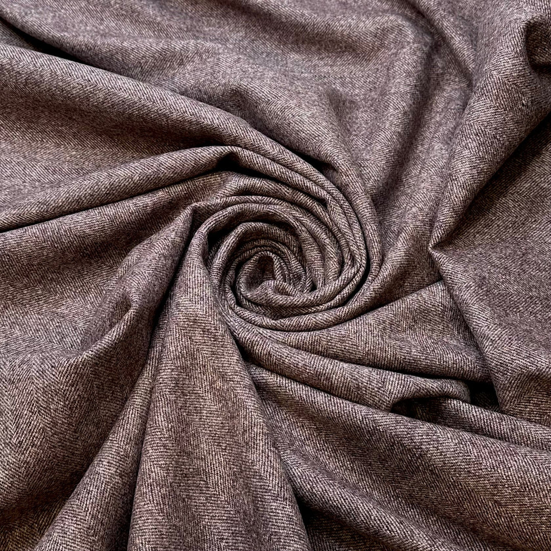 Dr Watson - Herringbone Wool Woven - Light Brown - 3.35M Bundle - True Deadstock fabric Fabric by private - Sustainable Textile | FABCYCLE