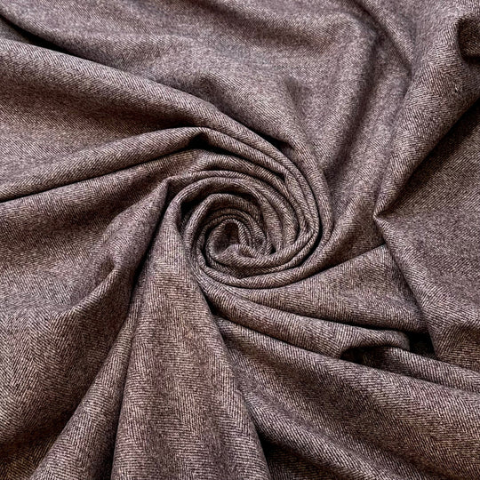 Dr Watson - Herringbone Wool Woven - Light Brown - 3.35M Bundle - True Deadstock fabric Fabric by private - Sustainable Textile | FABCYCLE