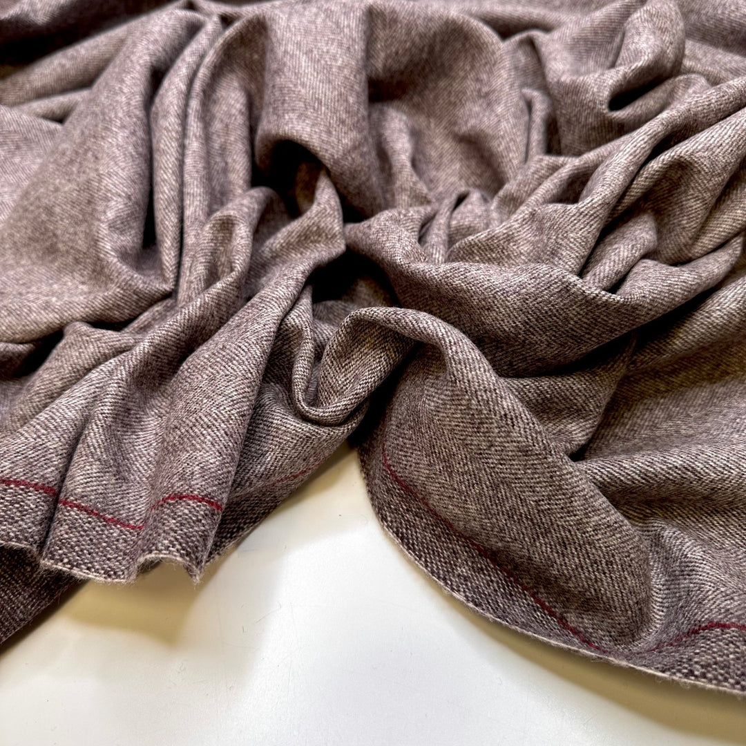 Dr Watson - Herringbone Wool Woven - Light Brown - 3.35M Bundle - True Deadstock fabric Fabric by private - Sustainable Textile | FABCYCLE