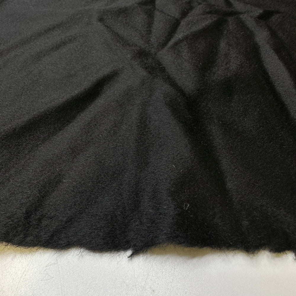 Dracula Cape - Brushed Felt Wool Woven - Black - 2.45M Bundle - True Deadstock fabric Fabric by private - Sustainable Textile | FABCYCLE