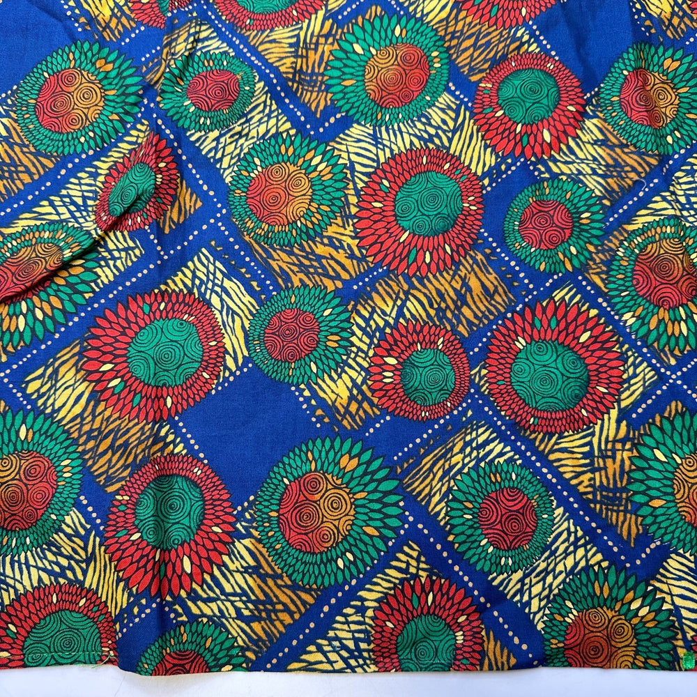 Dream Interpretation - Cotton Blend Woven - Dark Blue Multi Geometric - Bundles - True Deadstock fabric Fabric by private - Sustainable Textile | FABCYCLE
