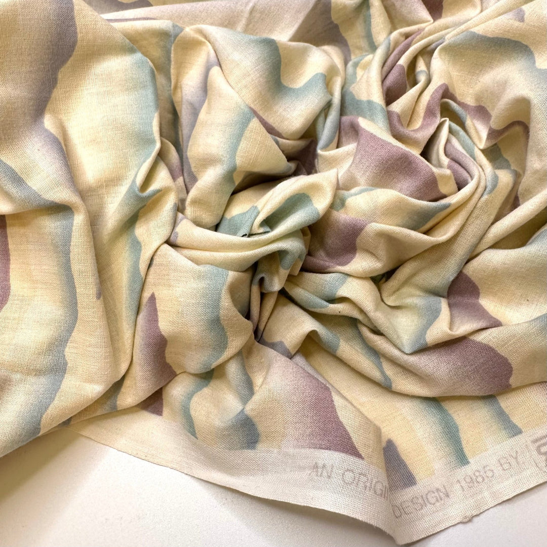 Dreamscape - Vintage Cotton Blend Woven - Cream Multi Abstract - Bundles - True Deadstock fabric Fabric by private - Sustainable Textile | FABCYCLE