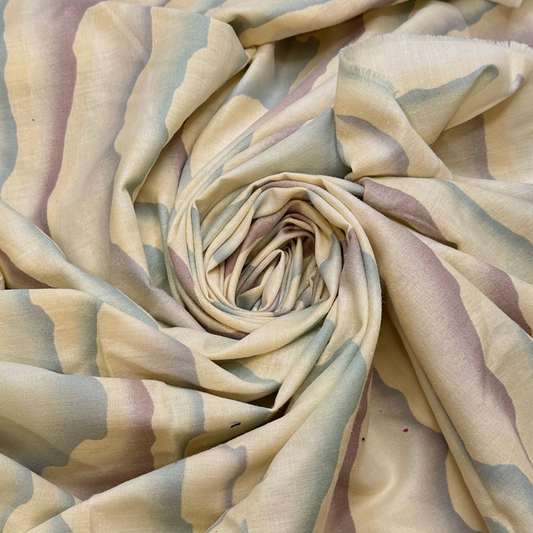 Dreamscape - Vintage Cotton Blend Woven - Cream Multi Abstract - Bundles - True Deadstock fabric Fabric by private - Sustainable Textile | FABCYCLE