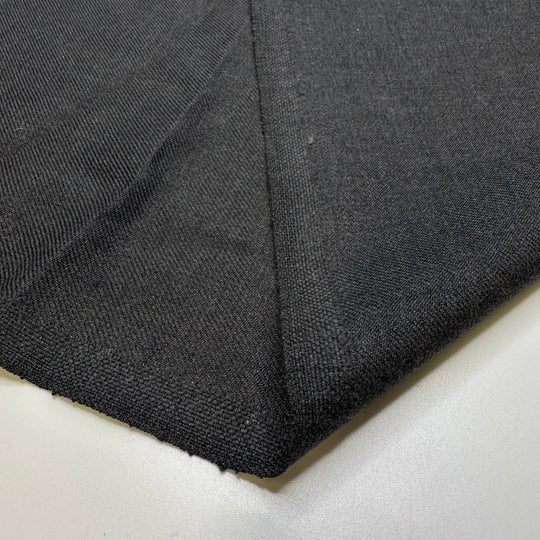 Dressing For An Interview - Acrylic/Wool Woven - Dark Grey - 0.75M Bundle - True Deadstock fabric Fabric by private - Sustainable Textile | FABCYCLE