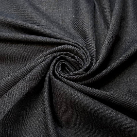 Dressing For An Interview - Acrylic/Wool Woven - Dark Grey - 0.75M Bundle - True Deadstock fabric Fabric by private - Sustainable Textile | FABCYCLE