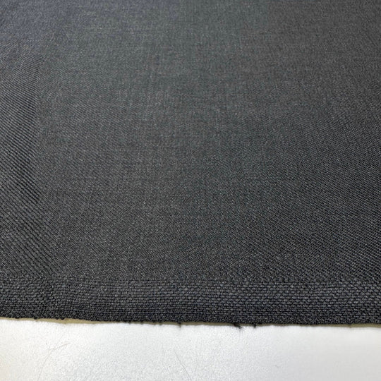 Dressing For An Interview - Acrylic/Wool Woven - Dark Grey - 0.75M Bundle - True Deadstock fabric Fabric by private - Sustainable Textile | FABCYCLE